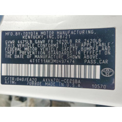 2021 TOYOTA CAMRY 4T1T11AK3MU497474 51664086