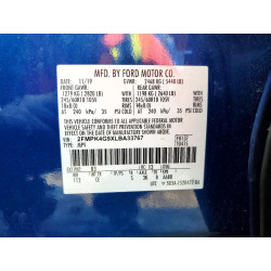 2020 FORD EDGE 2FMPK4G9XLBA33767 41630946