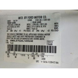 2020 FORD TRANSIT NM0LS7E2XL1455248 54240356