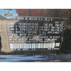 2023 HONDA HR-V 3CZRZ2H31PM743615 56233676