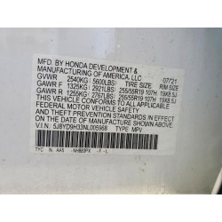 2022 ACURA MDX 5J8YD9H33NL005968 79730085