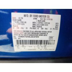 2020 FORD EXPLORER 1FMSK7DH0LGC47859 54474696