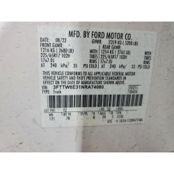 2022 FORD MAVERICK 3FTTW8E31NRA74080 53318786