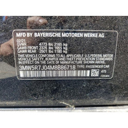 2021 BMW 3 SERIES 3MW5R7J04M8B86718 57887526