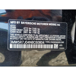 2022 BMW 3 SERIES 3MW5R7J04N8C60804 52070216