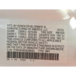 2025 HONDA CRV 7FARS6H89SE085461 53454276