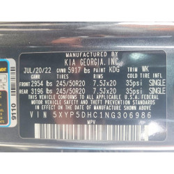 2022 KIA TELLURIDE 5XYP5DHC1NG306986 56630616
