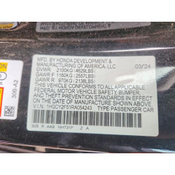 2024 HONDA ACCORD 1HGCY2F51RA054243 53525226
