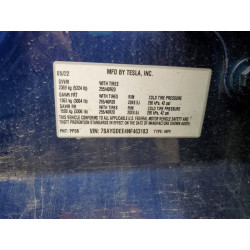 2022 TESLA MODEL Y 7SAYGDEE4NF463183 52890596