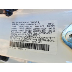 2021 HONDA CRV 7FART6H55ME035565 52805266