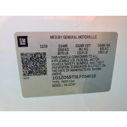 2020 CHEVROLET MALIBU 1G1ZD5ST5LF054016 62390886
