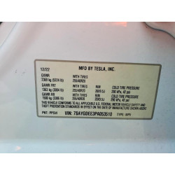 2023 TESLA MODEL Y 7SAYGDEE3PA053510 61284026