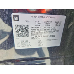 2021 CADILLAC XT6 1GYKPCRSXMZ131930 60509796