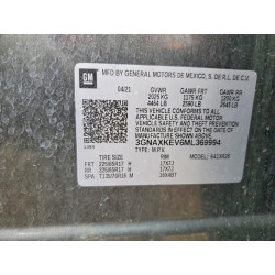 2021 CHEVROLET EQUINOX 3GNAXKEV6ML369994 58360276