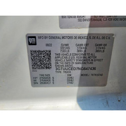 2022 GMC All Models 3GTUUCED7NG647436 59259506
