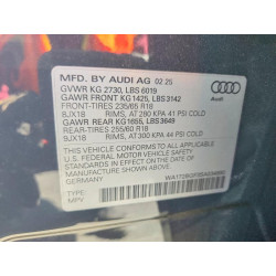 2025 AUDI ALL OTHER WA172BGF3SA034990 59365126