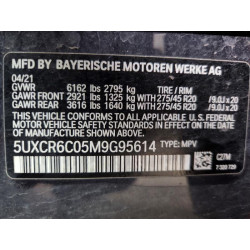 2021 BMW X5 5UXCR6C05M9G95614 58356136