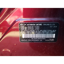 2019 MITSUBISHI MIRAGE