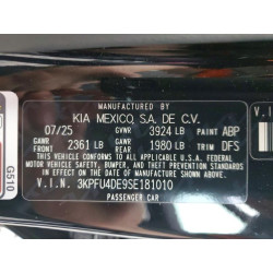 2025 KIA ALL OTHER 3KPFU4DE9SE181010 51084246