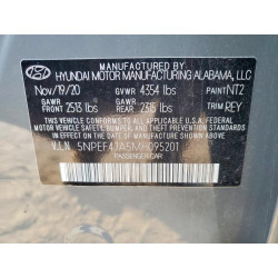 2021 HYUNDAI SONATA 5NPEF4JA5MH095201 58896166