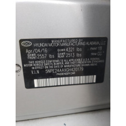2016 HYUNDAI SONATA