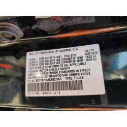 2019 HONDA RIDGELINE