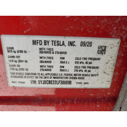 2020 TESLA MODEL X