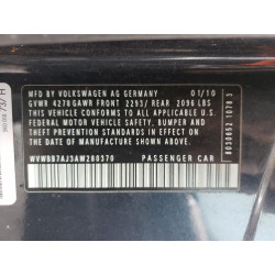 2010 VOLKSWAGEN GOLF