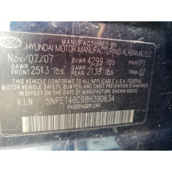 2008 HYUNDAI SONATA