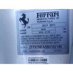 2011 FERRARI ALL MODELS