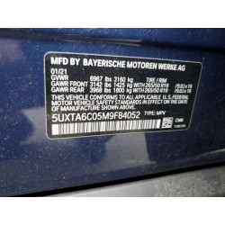 2021 BMW X5 5UXTA6C05M9F84052 56322923