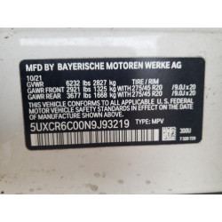 2022 BMW X5 5UXCR6C00N9J93219 48722623