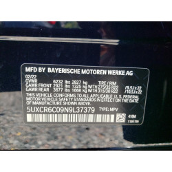 2022 BMW X5 5UXCR6C09N9L37379 57004113