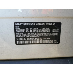 2021 BMW X5 5UXCR6C00M9G00649 61106893