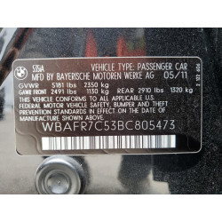 2011 BMW 5 SERIES