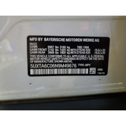 2022 BMW X5 5UXTA6C06N9M49676 70392093