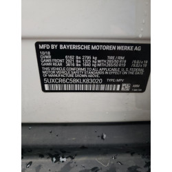 2019 BMW X5 5UXCR6C58KLK83020 71340662